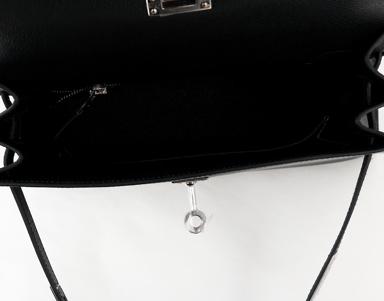 에르메스 셀리에 켈리 25 블랙 은장 K