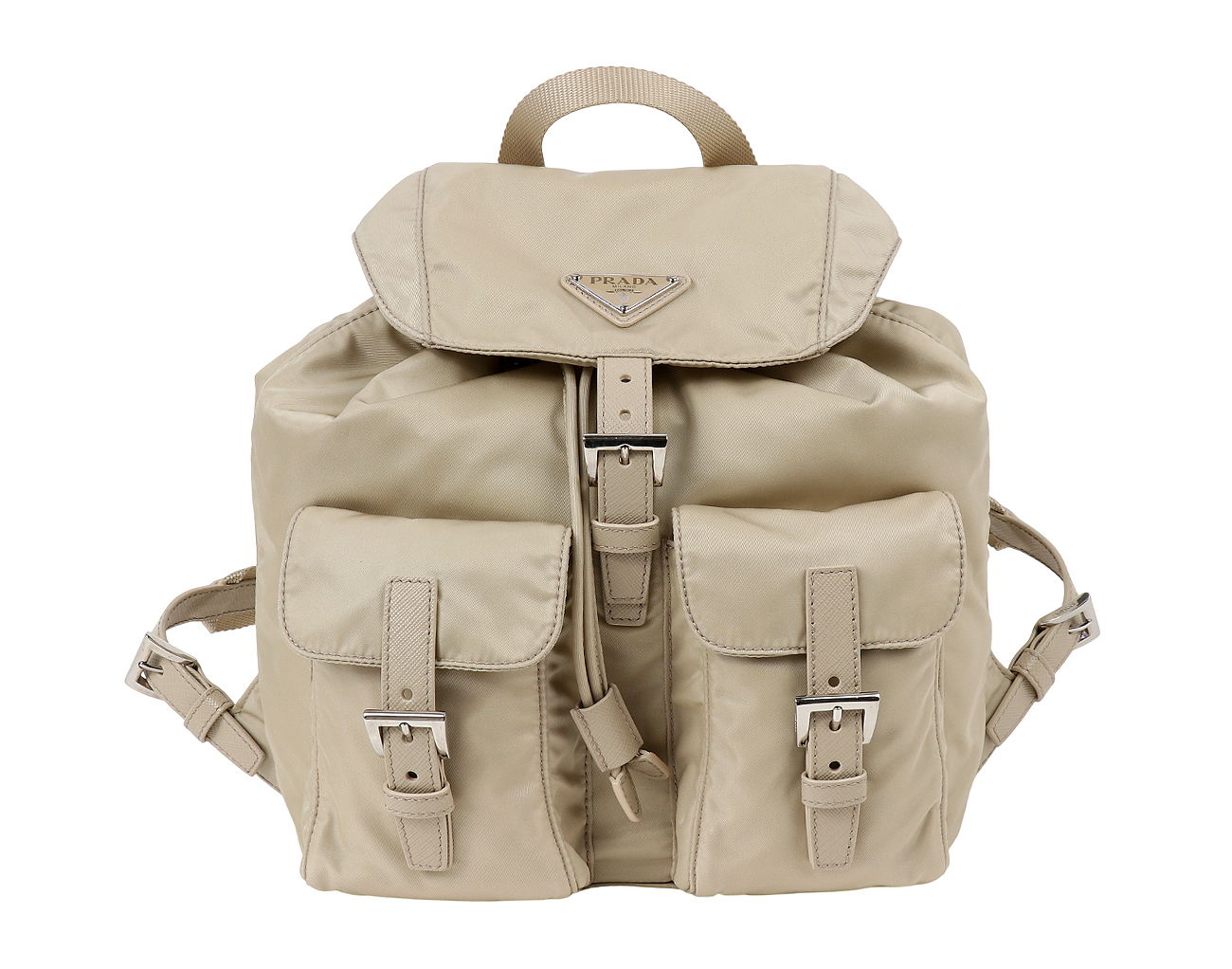 프라다 리나일론 스몰 백팩 데저트 베이지