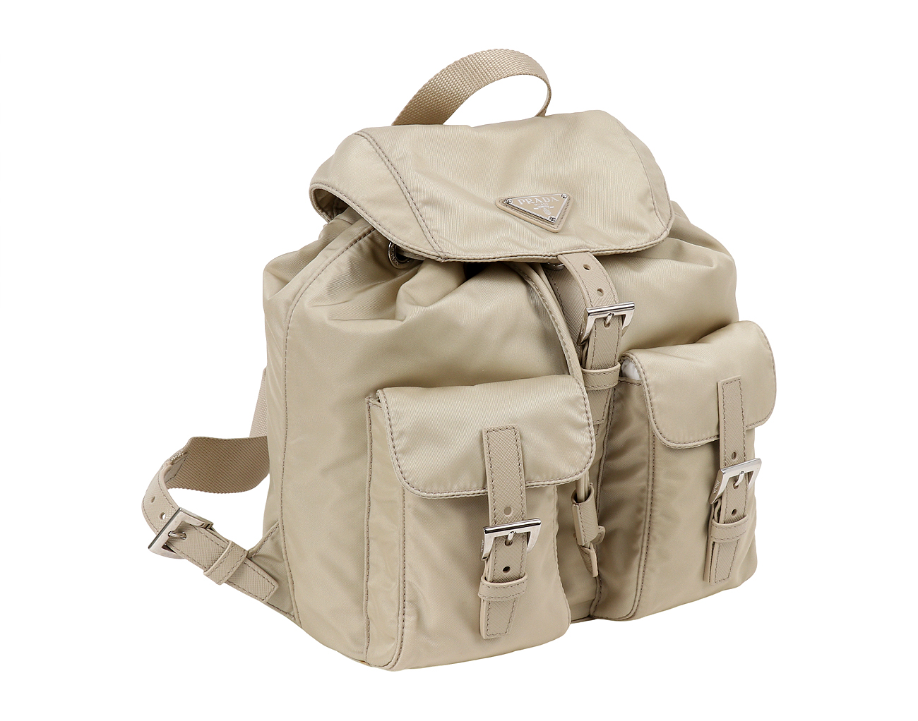 프라다 리나일론 스몰 백팩 데저트 베이지