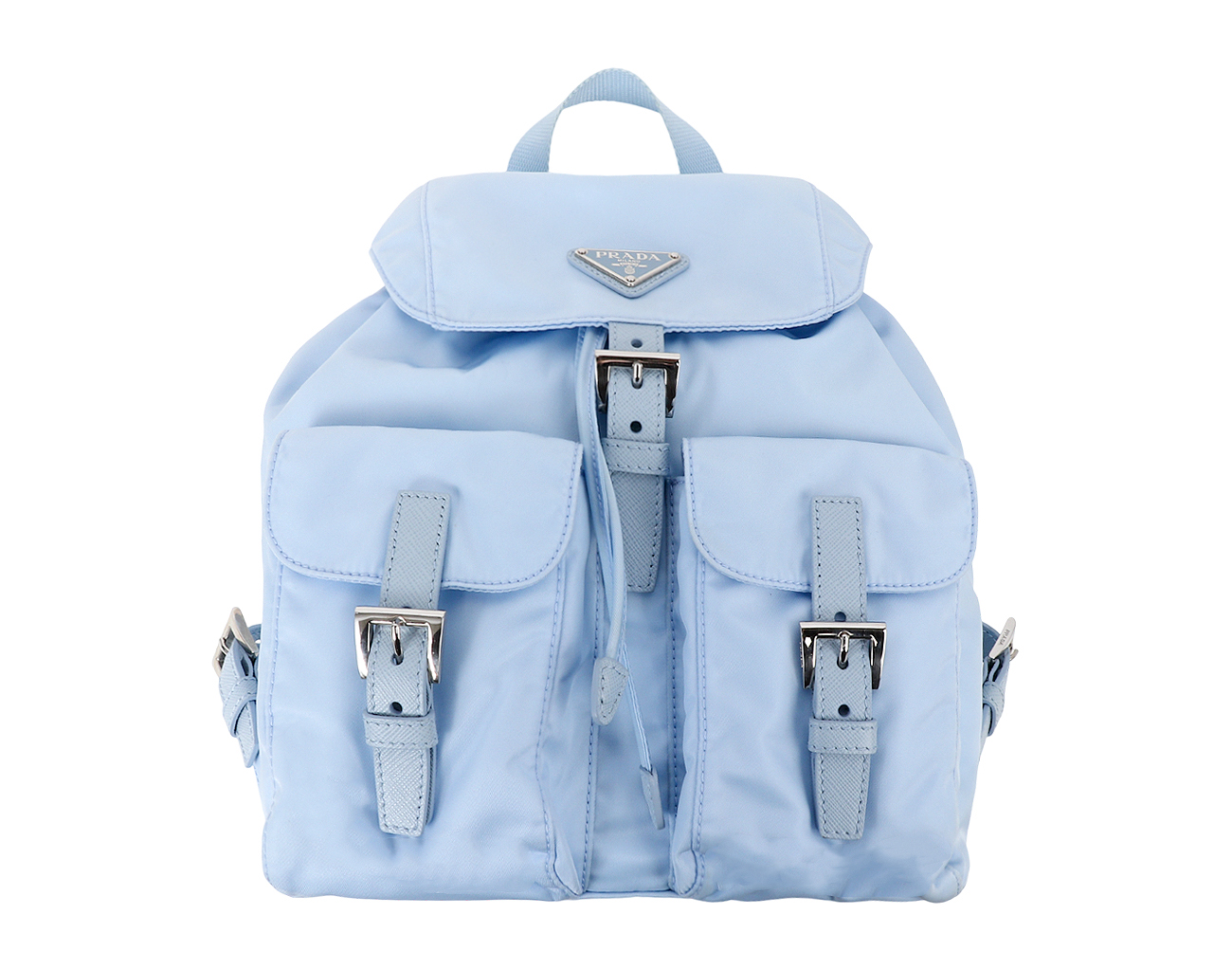 프라다 리나일론 스몰 백팩 셀레스트