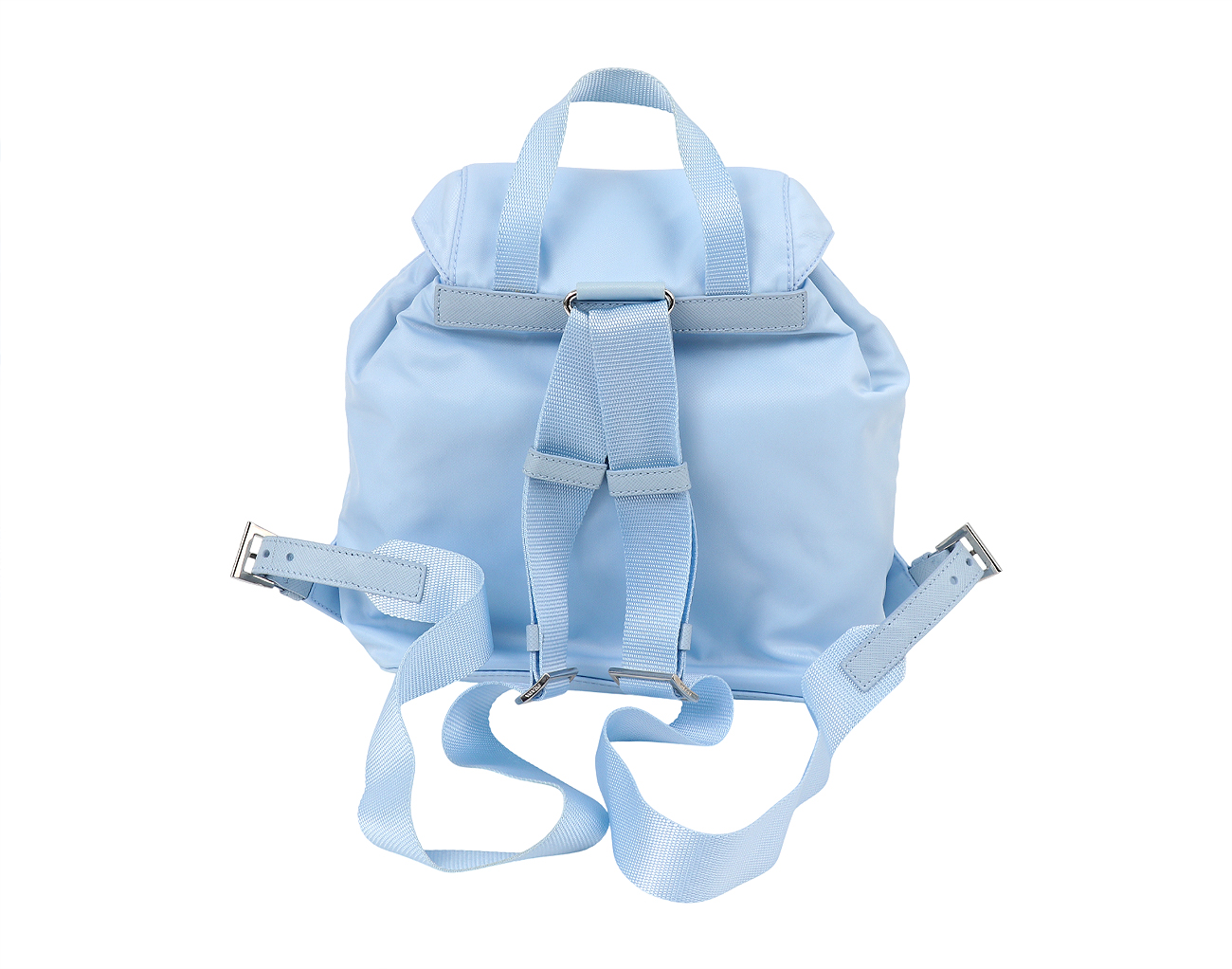 프라다 리나일론 스몰 백팩 셀레스트