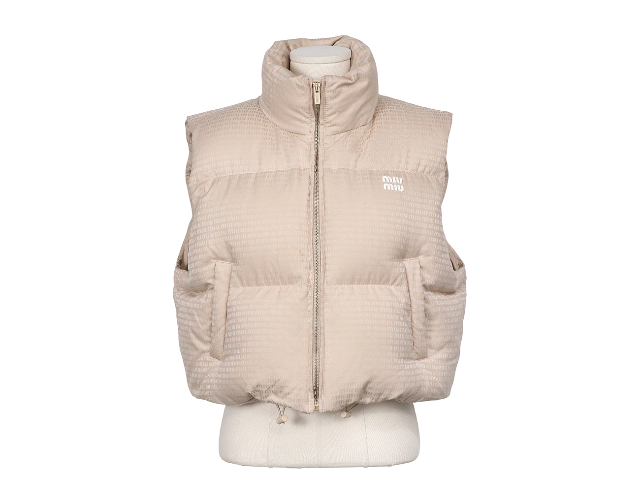 미우미우 구스 다운 베스트 데저트 베이지 44