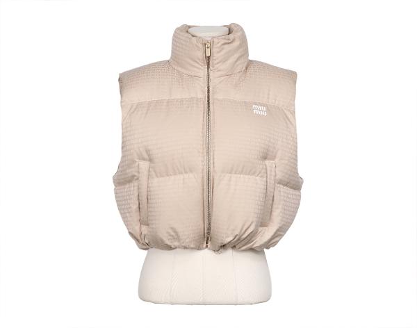 미우미우 구스 다운 베스트 데저트 베이지 44