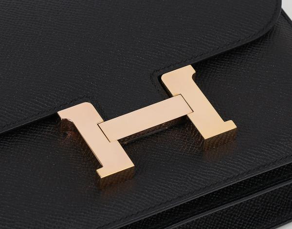 에르메스 콘스탄스 18 블랙 로즈골드 C