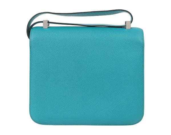 에르메스 콘스탄스 24 베르소 블루 파온 뱀부 래커 버클 A