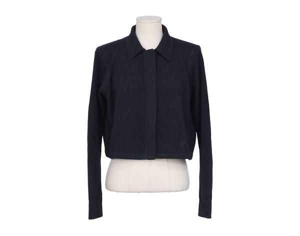 에르메스 셔츠 니트 가디건 블루 누아 38