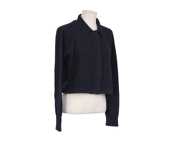 에르메스 셔츠 니트 가디건 블루 누아 38