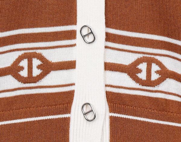 에르메스 샹달 숏 슬리브 가디건 마론 알레잔 42