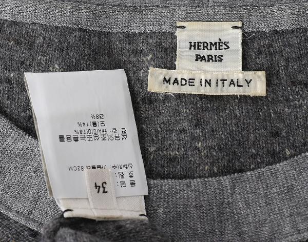 에르메스 캐시미어 니트 드레스 그레이 34