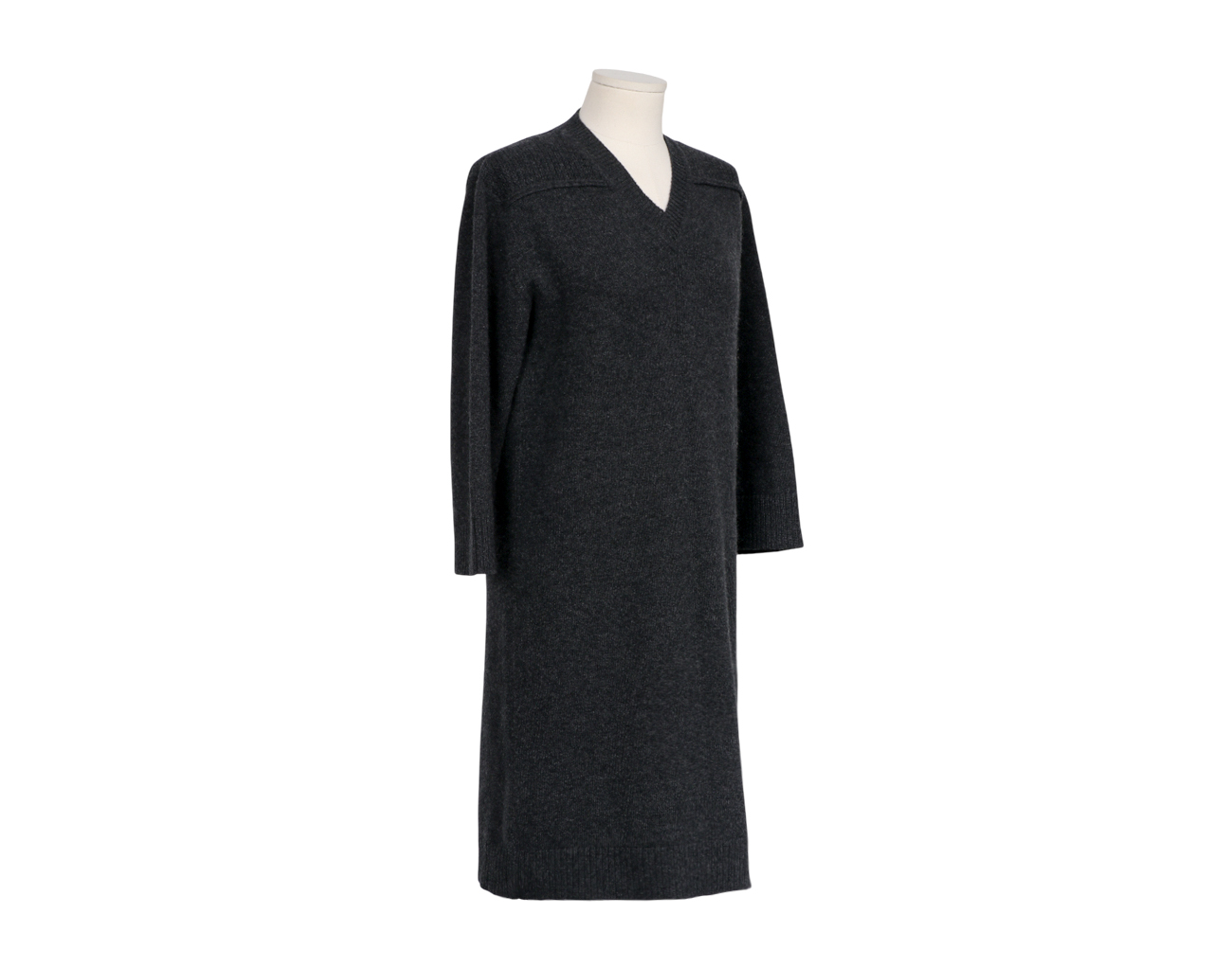 에르메스 캐시미어 니트 드레스 다크 그레이 36