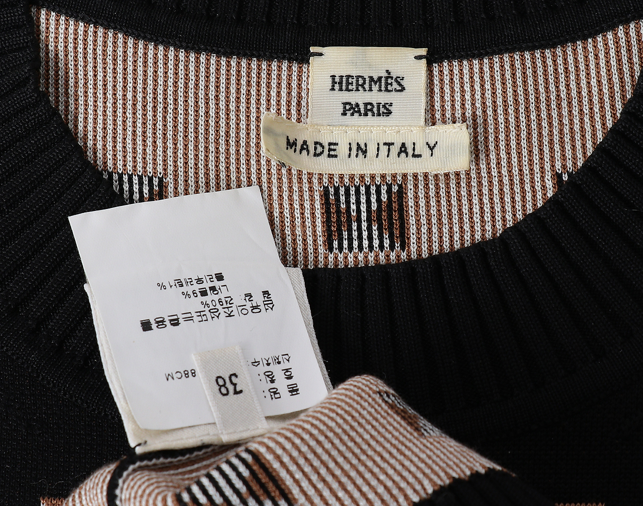 에르메스 메도르 롱 슬리브 스웨터 블랙 38