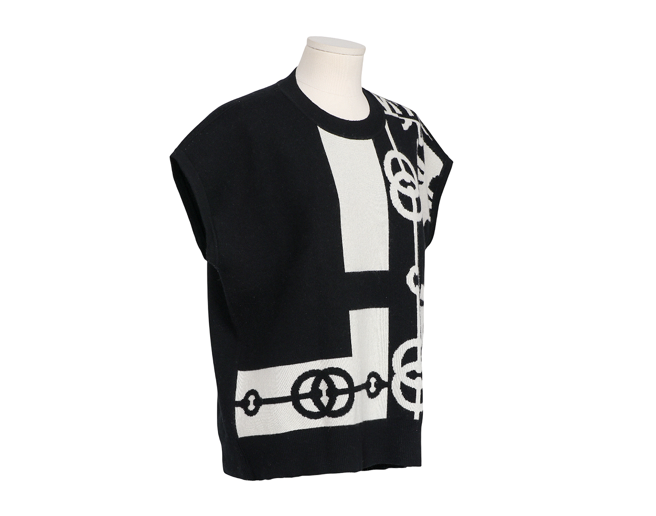 에르메스 클리크티 숏 슬리브 스웨터 블랙 38