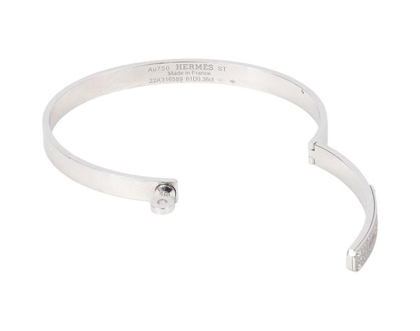 에르메스 켈리 브레이슬릿 화이트골드 하프 다이아몬드 ST