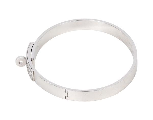 에르메스 켈리 브레이슬릿 화이트골드 하프 다이아몬드 ST