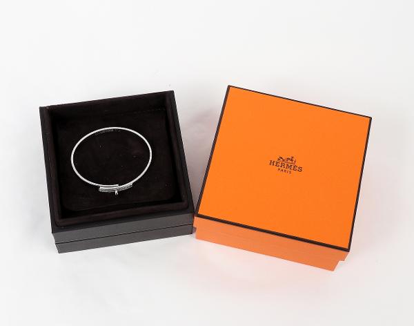 에르메스 켈리 브레이슬릿 화이트골드 하프 다이아몬드 ST