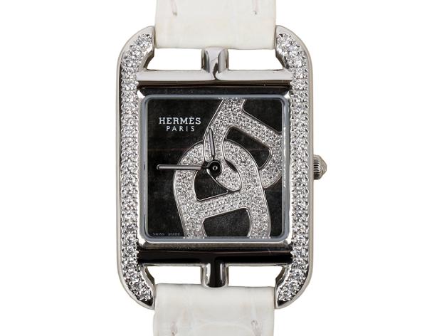 에르메스 케이프 코드 샹달 주얼리 워치 스몰 스틸 다이아몬드