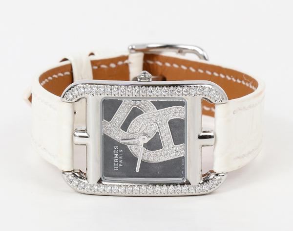 에르메스 케이프 코드 샹달 주얼리 워치 스몰 스틸 다이아몬드