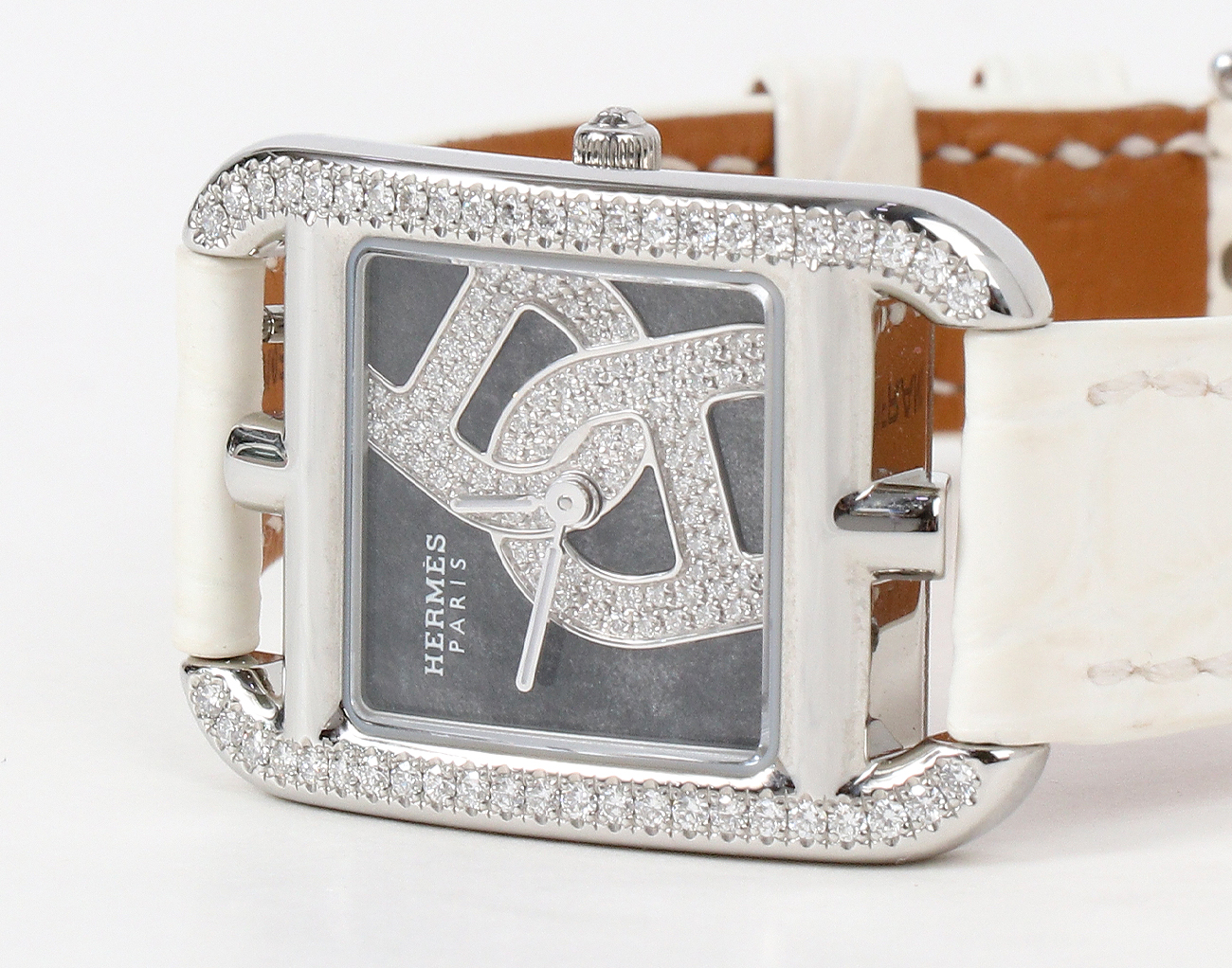 에르메스 케이프 코드 샹달 주얼리 워치 스몰 스틸 다이아몬드