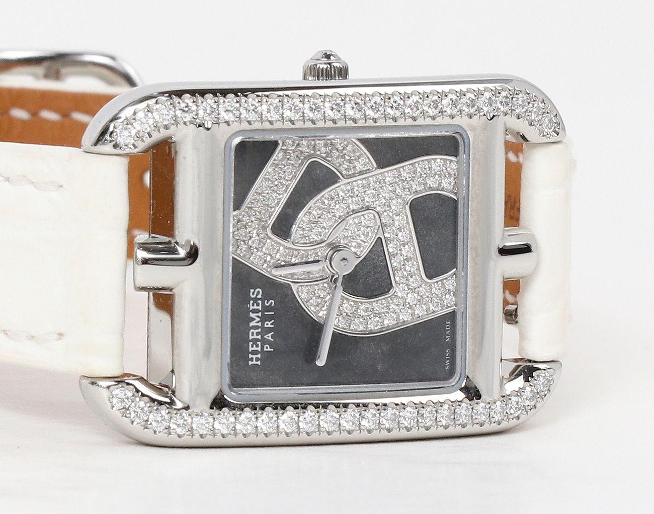 에르메스 케이프 코드 샹달 주얼리 워치 스몰 스틸 다이아몬드