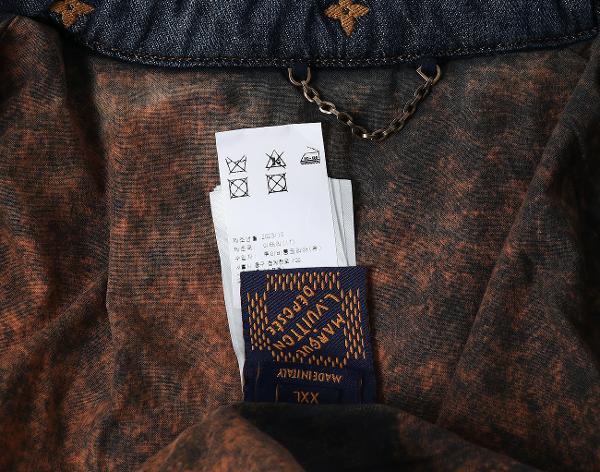 루이비통 패디드 데님 모노그램 오버 셔츠 인디고 2XL