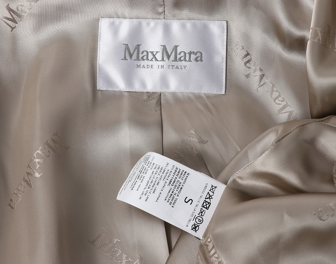 막스마라 테드걸 테디 베어 아이콘 코트 샌드 S