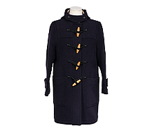 버버리 후드 더플 코트 네이비 48