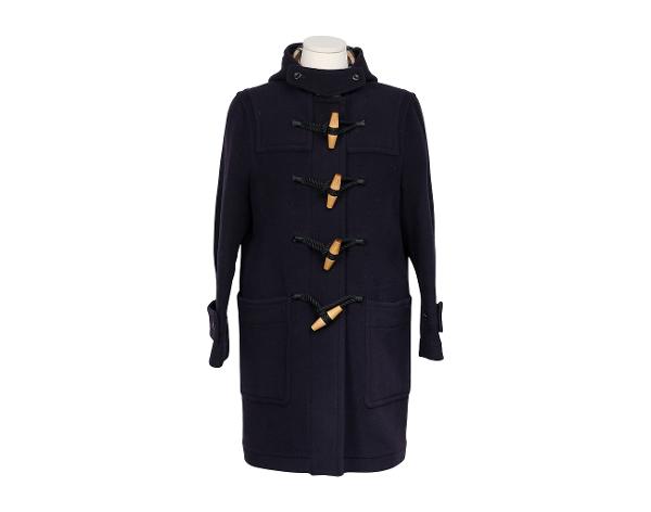 버버리 후드 더플 코트 네이비 48