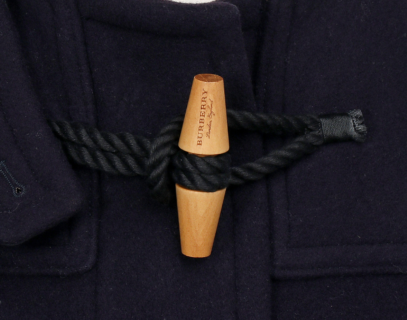 버버리 후드 더플 코트 네이비 48