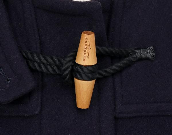 버버리 후드 더플 코트 네이비 48