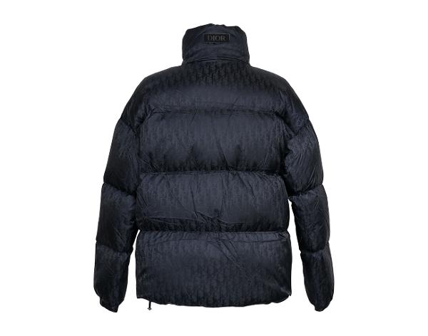 디올 오버사이즈 오블리크 자카드 다운 재킷 블랙 50