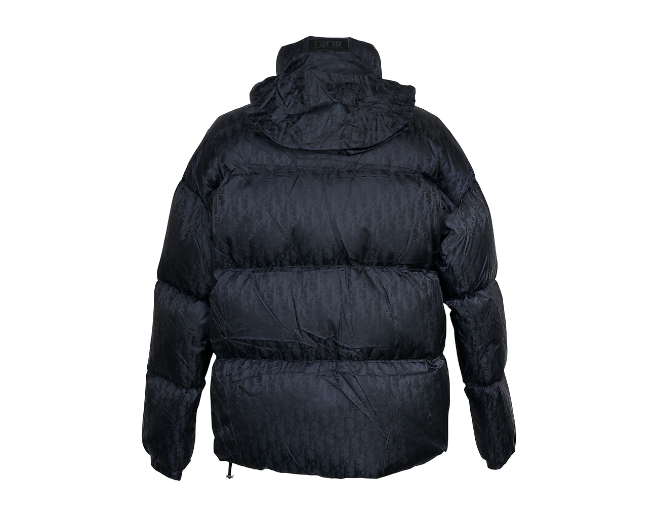 디올 오버사이즈 오블리크 자카드 다운 재킷 블랙 50