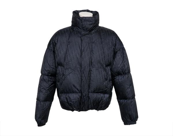 디올 오버사이즈 오블리크 자카드 다운 재킷 블랙 50