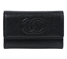 샤넬 26C CC 플랩 카드 홀더 블랙