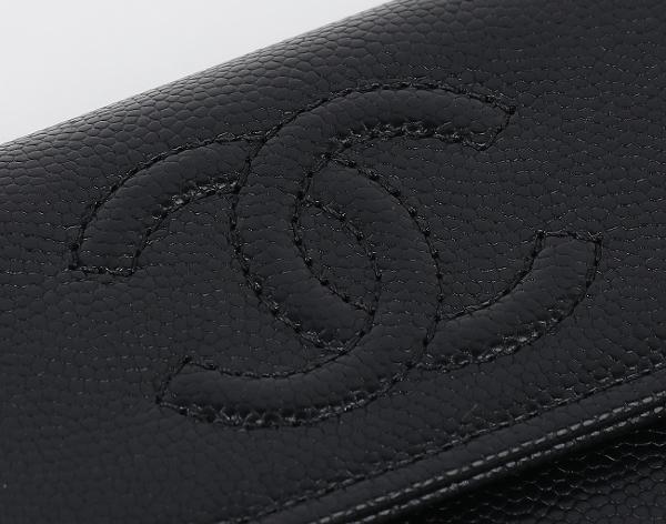 샤넬 26C CC 플랩 카드 홀더 블랙