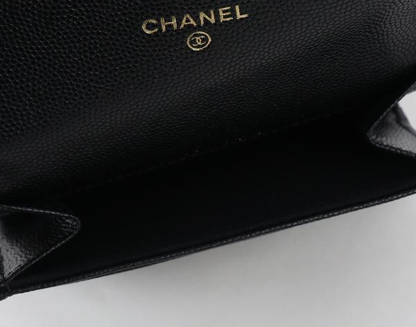 샤넬 26C CC 플랩 카드 홀더 블랙