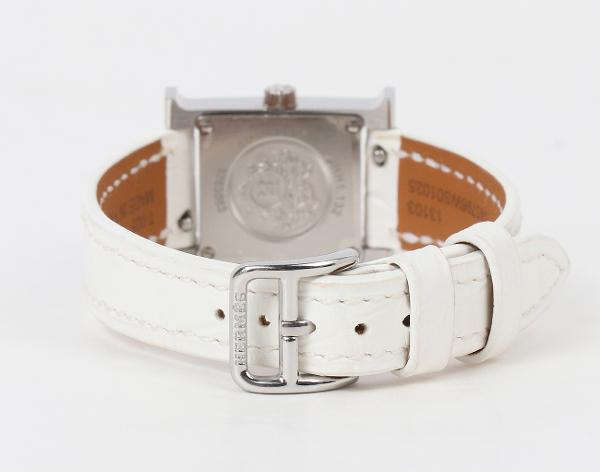 에르메스 H 아워 워치 미니 스틸 다이아몬드