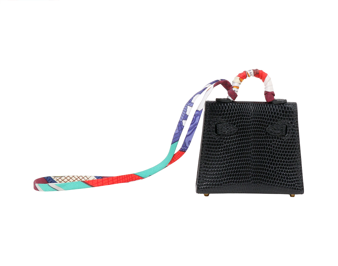 에르메스 켈리 트윌 참 닐로티쿠스 리자드 블랙 금장 U