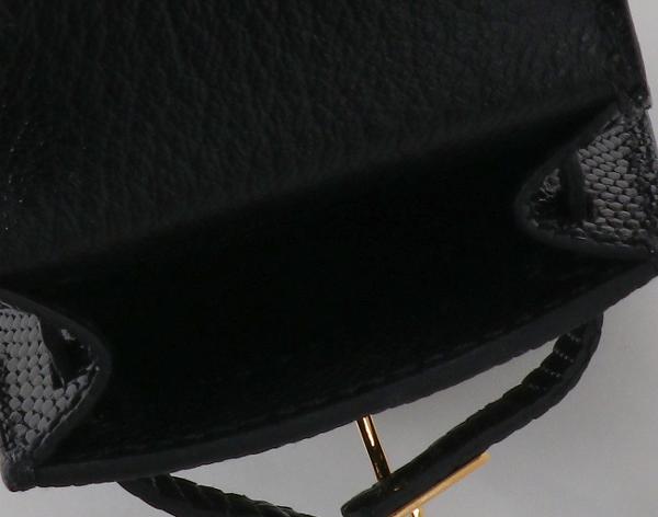 에르메스 켈리 트윌 참 닐로티쿠스 리자드 블랙 금장 U