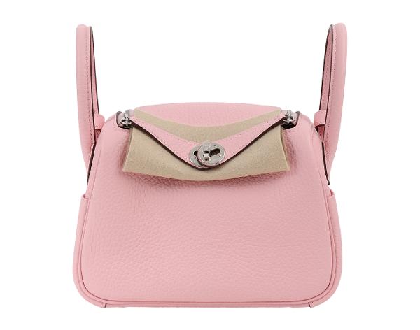 에르메스 미니 린디 II 로즈 사쿠라 은장 K