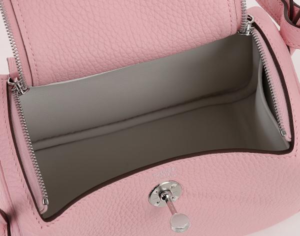 에르메스 미니 린디 II 로즈 사쿠라 은장 K