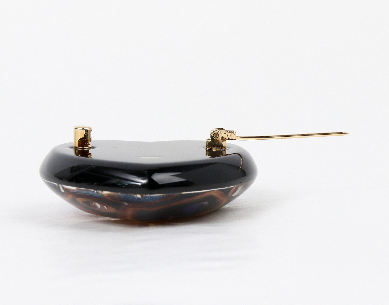 샤넬 하트 CC 브로치 멀티컬러