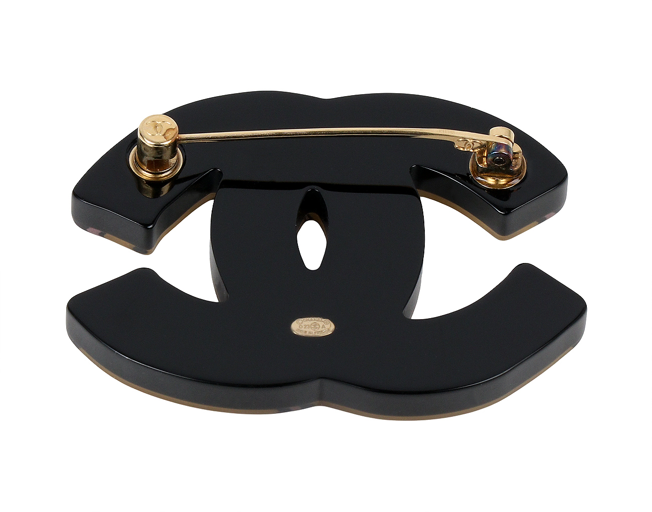 샤넬 핸드라이튼 CC 브로치 옐로우 핑크 블랙