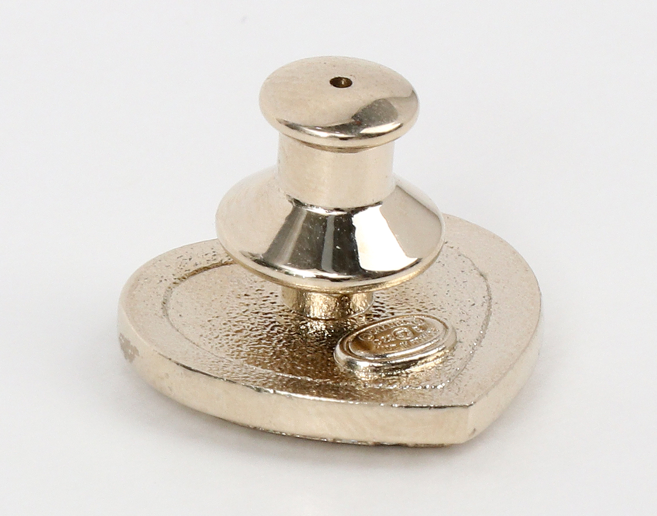 샤넬 크리스탈 하트 CC 브로치 블랙 샴페인골드