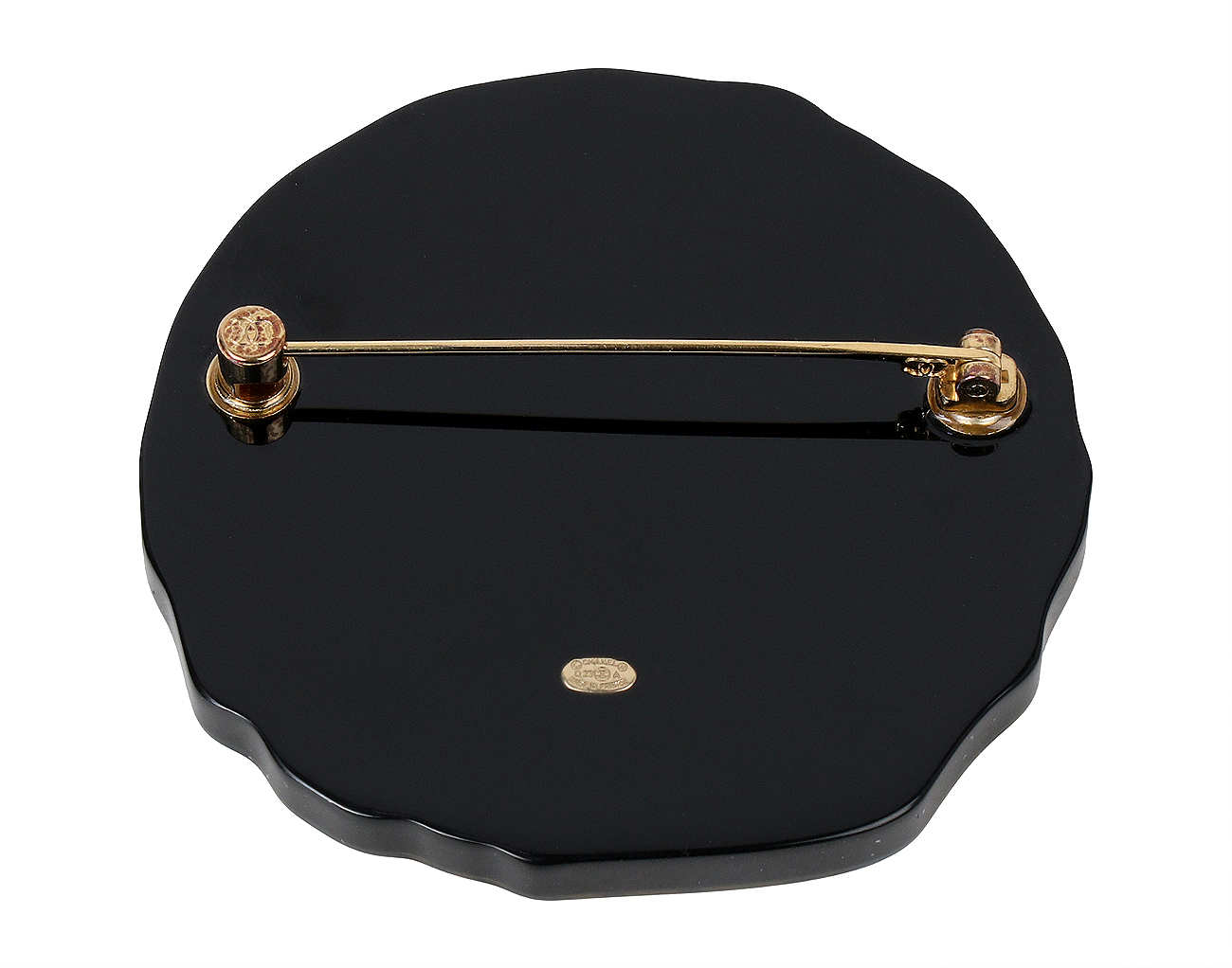 샤넬 핸드라이튼 CC 체인 트리밍 브로치 옐로우 블루 블랙