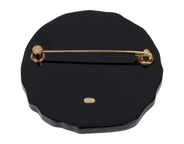 샤넬 핸드라이튼 CC 체인 트리밍 브로치 옐로우 블루 블랙