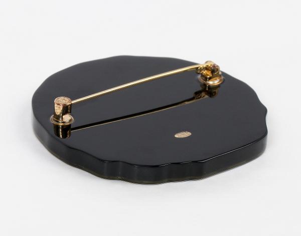 샤넬 핸드라이튼 CC 체인 트리밍 브로치 옐로우 블루 블랙