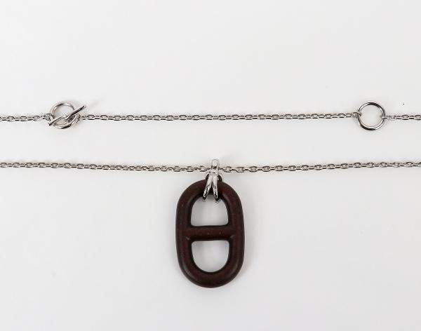 에르메스 샹달 불카늄 네크리스 브룬 은장