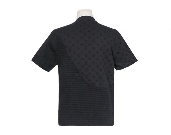 루이비통 그래픽 자카드 숏 슬리브 크루넥 블랙 S
