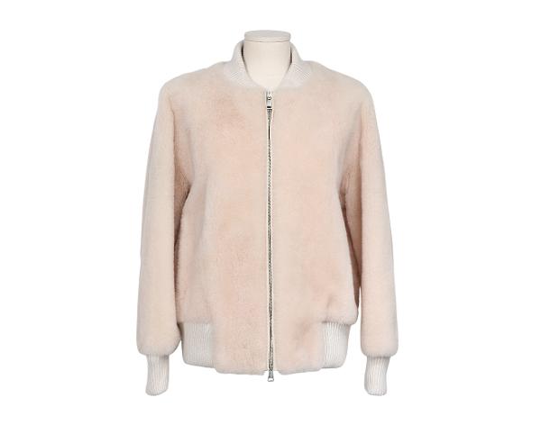 브라스키 고트 퍼 봄버 재킷 피치 40