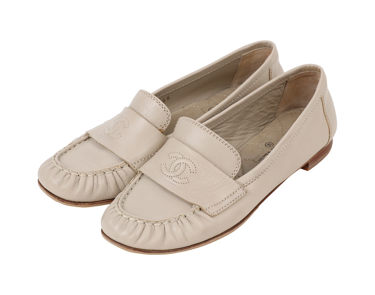 샤넬 CC 로퍼 베이지 35 1/2C